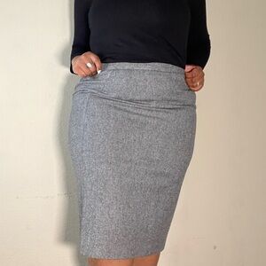Vintage Ira Joyce Pure 100% Wool Made in USA Midi  Pencil Skirt | Size 16